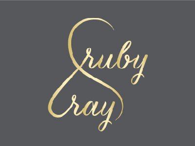 Ruby & Ray ampersand logo script