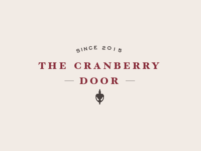 The Cranberry Door food lockup logo restaurant typography