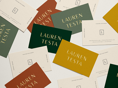 Lauren Business Cards branding business card business cards design icon logo mockup typography