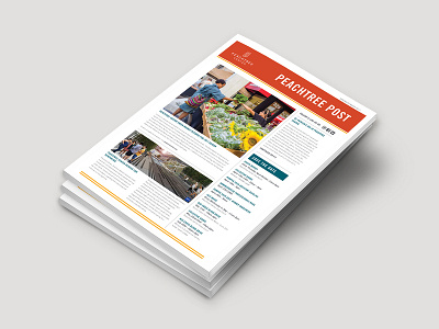 Peachtree Post Newsletter design mockup newsletter newsletter design typography