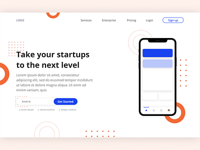 daily ui3 ,landing page UI branding dailyui design minimal ui ux web