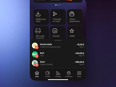 Mono App Dark Concept app design graphic design minimal ui