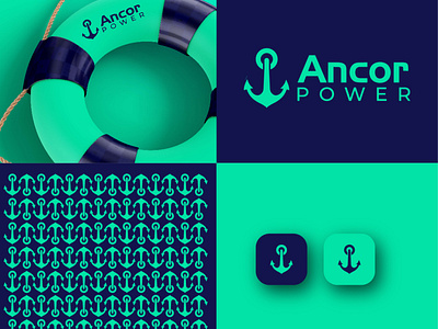 Ancor Power logo Design