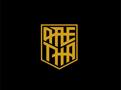 Aretha Name Logo adobe illustrator branding design logo monogram vector vector illustration