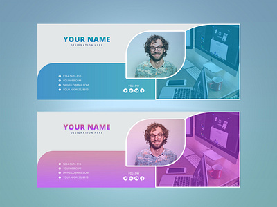 Business Email signature template design.