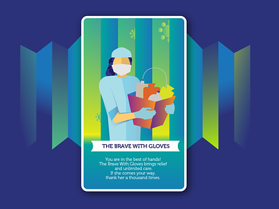 The Brave with Gloves art direction covid-19 design doctor doctors graphicdesign heroes heroes of the storm illustration illustrations nurse tarot tarot cards