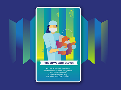 The Brave with Gloves art direction covid 19 design doctor doctors graphicdesign heroes heroes of the storm illustration illustrations nurse tarot tarot cards