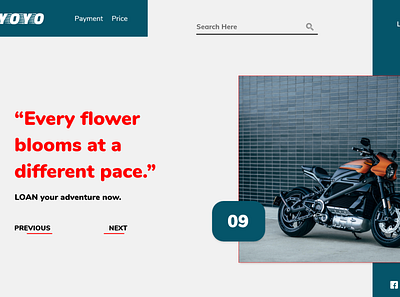 Rent Motorcycle on hour basis web page app branding clean design graphic design illustrator logo minimal mobile type typography ui ux web website