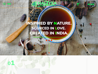 Tea maker company website app branding design minimal type typography ui ux web website