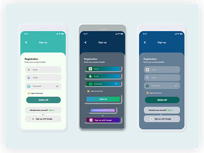 Sign up page using neumorphism adobexd app dailyui design design 2020 graphic design mobile neumorphic design ui ux