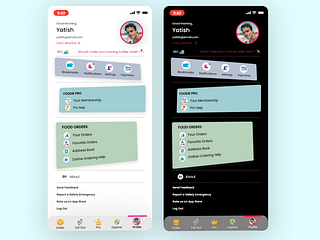 User Profile Screen in Food Delivery App. by Yatish on Dribbble