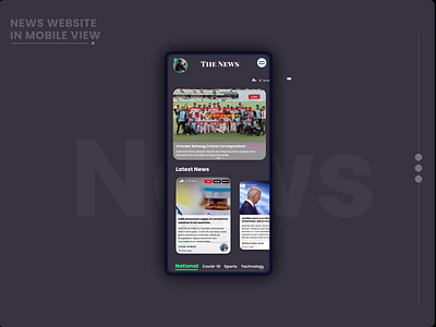 News Webapp Design! after effects app design figma graphic design interaction design motion design news webapp news website newsfeed ui ux web webapp