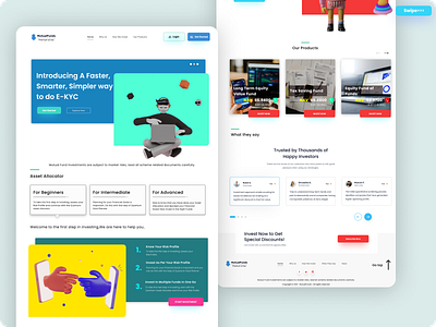 Website Design using 3D illustrations! 3d art 3d illustration branding clean design graphic design homepage illustration interface design landing page minimal mutual fund ui ux vector art web web design website