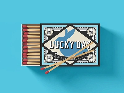 Lucky Day Matchbox Packaging design matchbook matchbox package design packagedesign packaging packaging design typogaphy