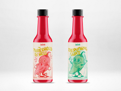 CoChili Hot Sauce Label Design brand brand design branding character character design chili graphic graphic design hot sauce identity identity design illustration label label design labeldesign mascot print typography