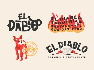 El Diablo Logo Suite brand identity brandidentity branding graphic graphic design identity identity design illustrated branding illustration logo logo design logo pack logo suite logodesign logopack logosuite mexican restaurant restaurant identity taco