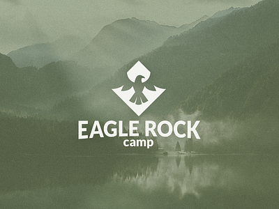 Eagle Rock Camp Logo Concept camp eagle eagle logo olive outdoor