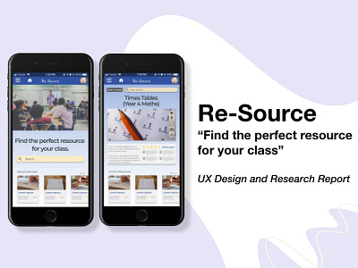 Re-Source (UX Design and Research Report) app portfolio report research research development researcher use case user experience ux ux research