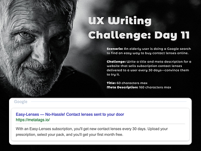 UX Writing Challenge: Day 10 challenge daily challenge description meta description metadata user experience ux ux design uxwriting writing challenge