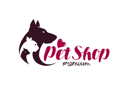 THE PETSHOP branding design flatdesign illustration negativespace pet pet logo unique logo