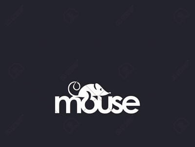 typography logo text negative space mouse animation branding creativity design flatdesign illustration logo negativespace unique logo ux