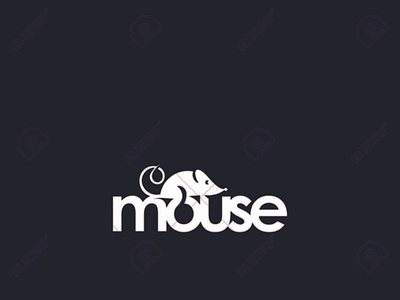 typography logo text negative space mouse