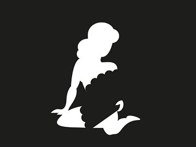 Naked Lady Negative space logo design