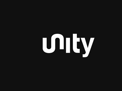 UNITY negative space logo 2d 3d 3d animation 3d art branding creativity design flatdesign illustration logo negativespace uidesign unique logo unity unity3d