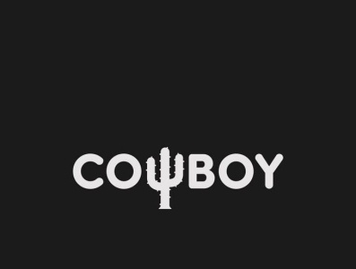 COWBOY negative space logo animation branding creativity design flatdesign illustration logo negative space negative space logo negativespace unique logo