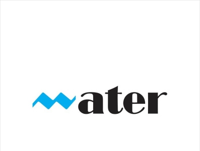 Water negative space logo