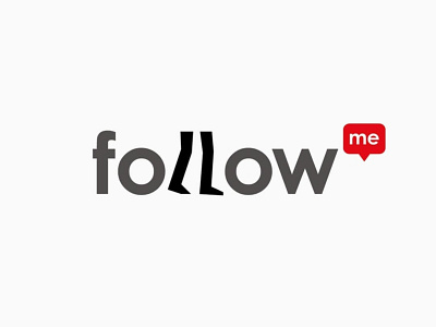 Follow me negative space logo animation branding creativity design flatdesign illustration logo negativespace ui unique logo ux