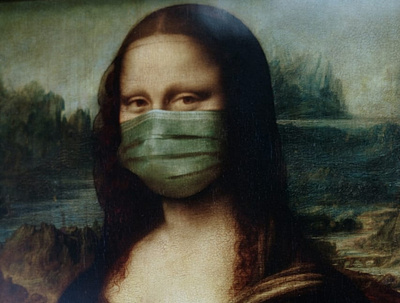 even Monalisa wears a mask then what are you waiting for :p animation branding creativity design flatdesign illustration logo negativespace unique logo ux