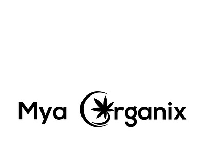 Mya Organix negativespace logo design