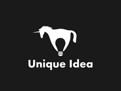 Unique Idea Negative Space Logo Design