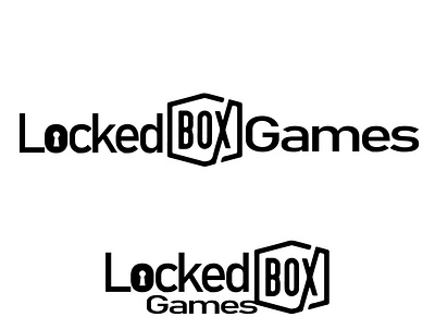 Locked Box Games Negative Space Logo Design animation branding creativity design flatdesign illustration logo negativespace typography unique logo