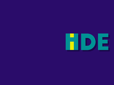 HIDE hidden meaning logo animation branding creativity design flatdesign hidden hidden depth hidden meaning hidden message hide illustration negativespace unique logo