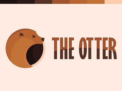 The Otter in circle animal brown circle circle logo otter