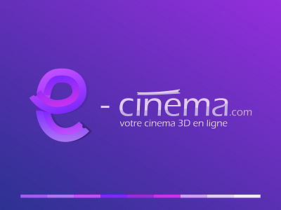 E-cinema concept cinema dégradé gradiant pink