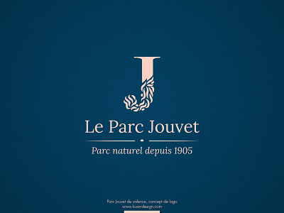 logo parc jouvet blue design art j letter lettering logo logodesign nature noble typography