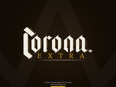 Corona beer logo refont beer blackletter brown corona gothic logo medieval neo gothic old refont vintage vintage logo