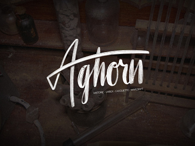 Aghorn YT banner branding calligraphy graphic designer graphisme lettering lettering art lettering logo