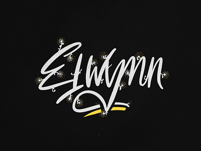 Elwynn Forest lettering brush calligraphy flat illustration letter lettering logo design logotype typography