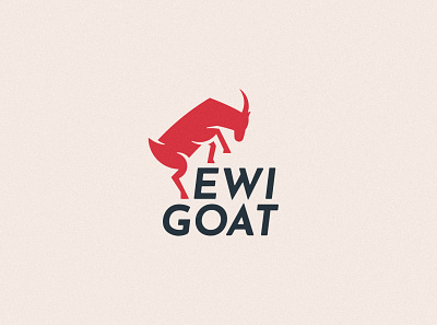 Logo for a goat delivery service brand branding delivery design flat goat graphic design illustration logo logo design logotype red service simple