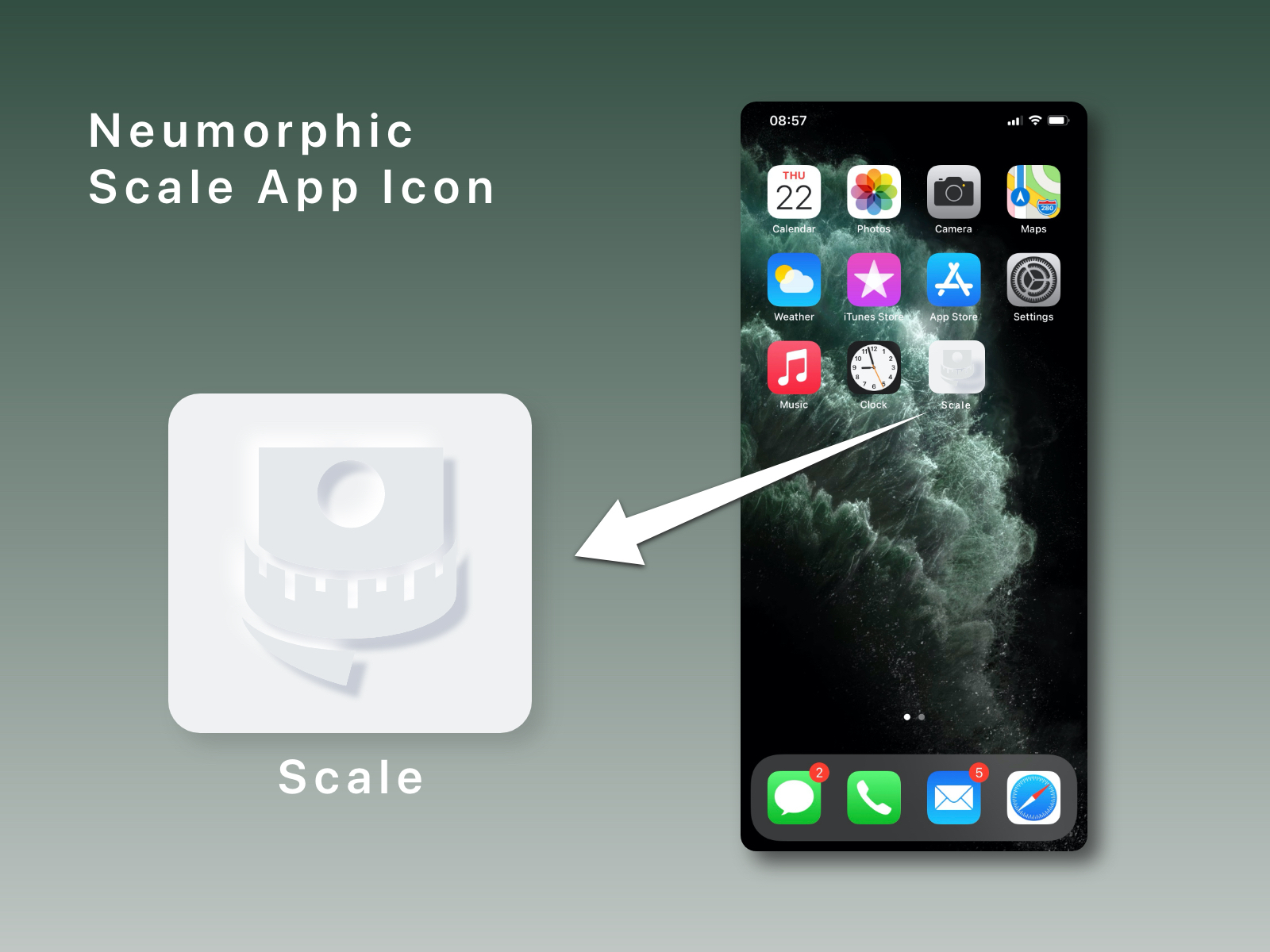 Day 5 Neuromorphism Icon Scale App Icon by Matthew P Reinhold on Dribbble