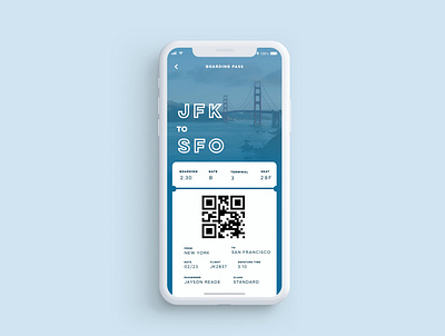 Daily Ui 24 Boarding Pass app design ui ux