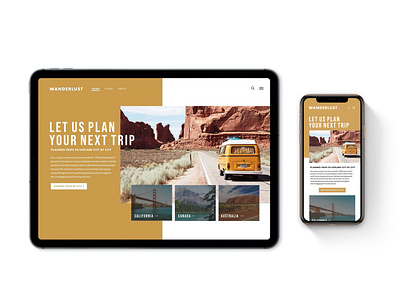 Wanderlust Travel Landing Page branding design minimal typography ui ux website