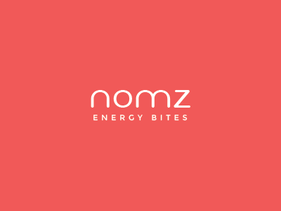 Nomz branding energy bites food healthy logo minimal nomz snack