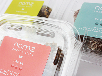 Nomz Labels branding food healthy label logo nomz packaging snack