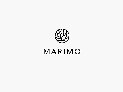 Marimo branding leaf line logo logotype marimo mark minimal plant terrarium visual mark