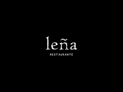 Leña branding design logo restaurant simple typography word mark